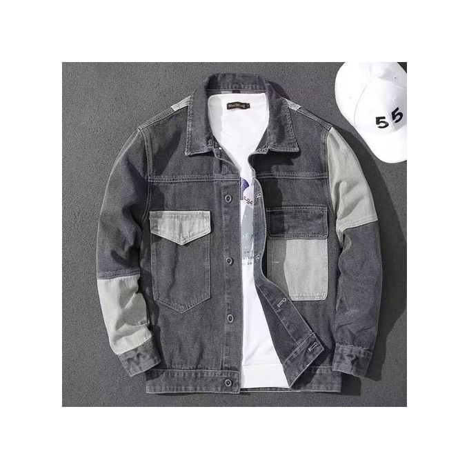 Men and Casual Button Down Denim Jacket Classic Jean Coat